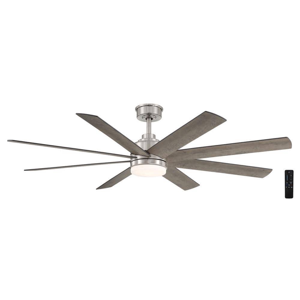 Home Decorators Collection YG908A-BN Celene 62 in. Integrated LED Indoor/Outdoor Brushed Nickel Ceiling Fan - Product image 1