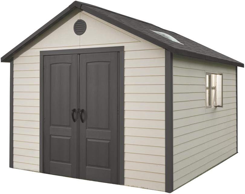 Tan Garden Shed 132.7 x 204.4 x 227.9 cm