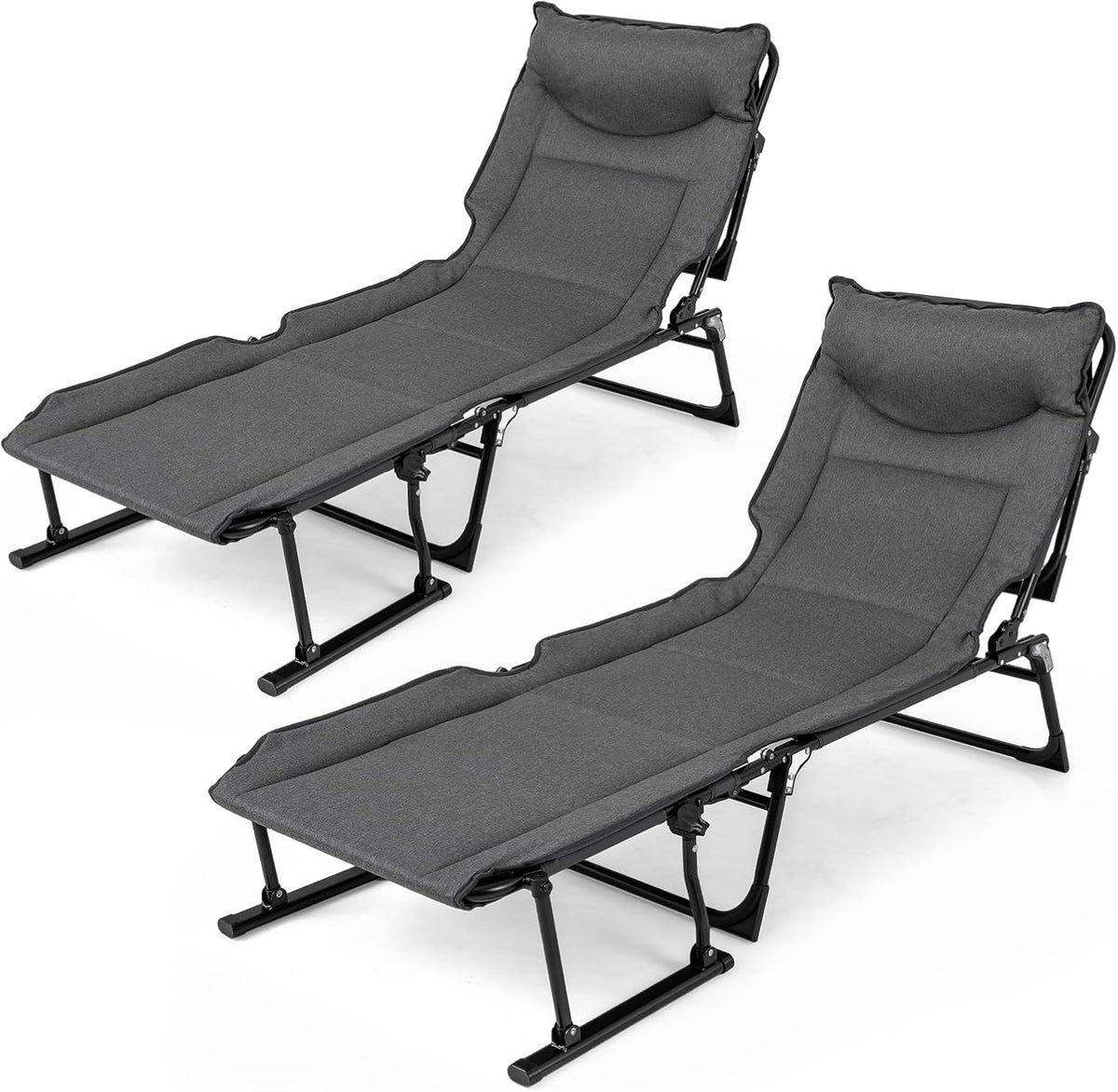 Tangkula 3 in 1 Folding Camping Cot Comfy Padded Convertible Single Sofa Chair - Product image 10