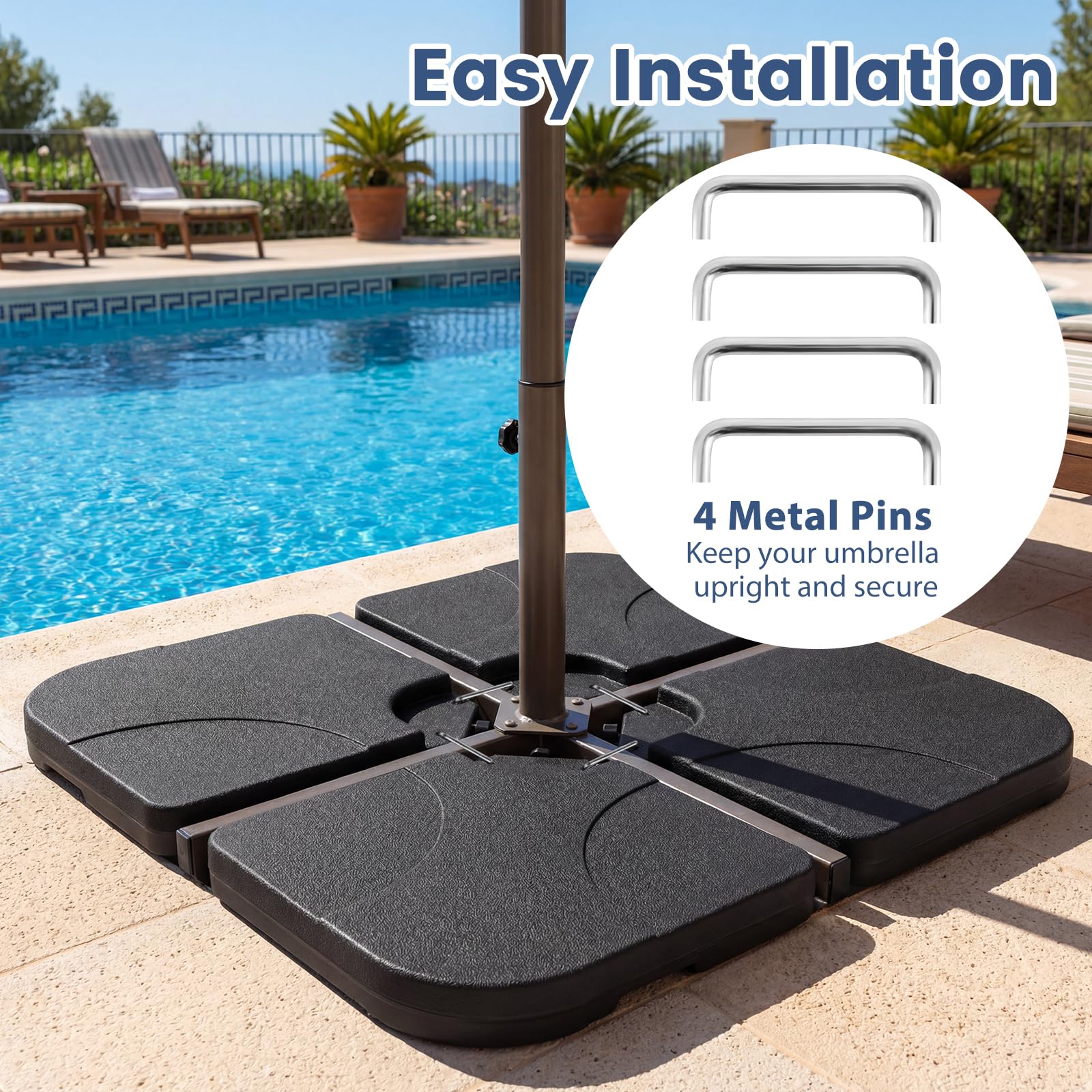 Tangkula 4 Piece 164 Lbs Umbrella Base for Patio - Product image 7