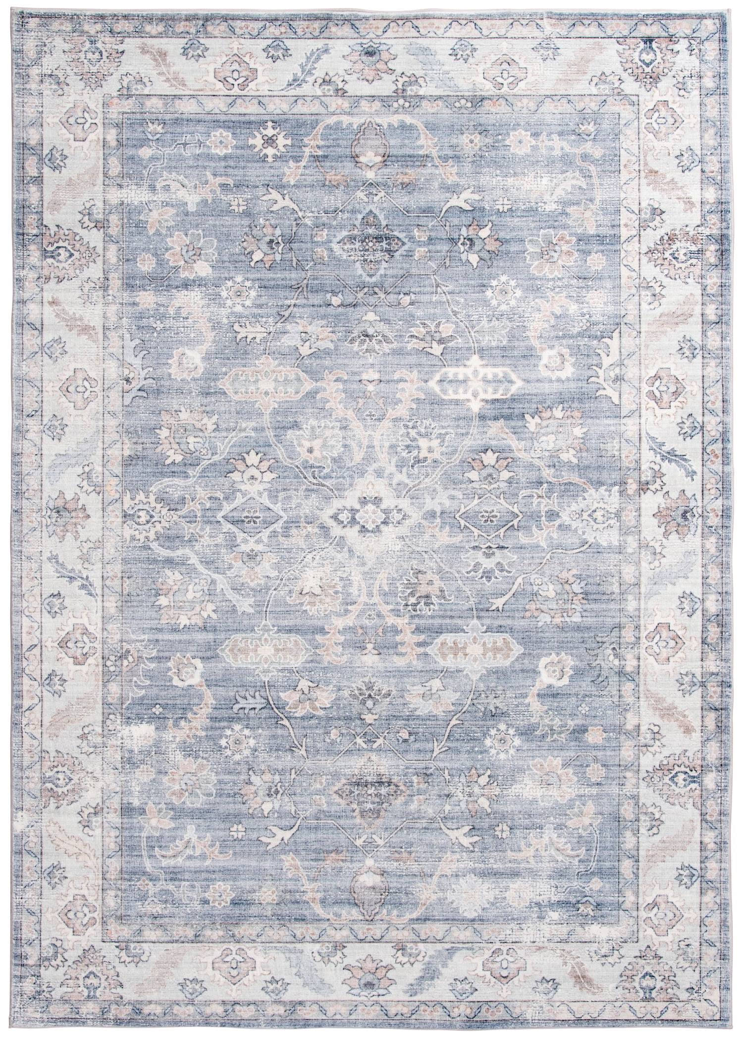Better Homes & Gardens Washable Persian Area Rug, Blue, 5'x7' - Product image 1