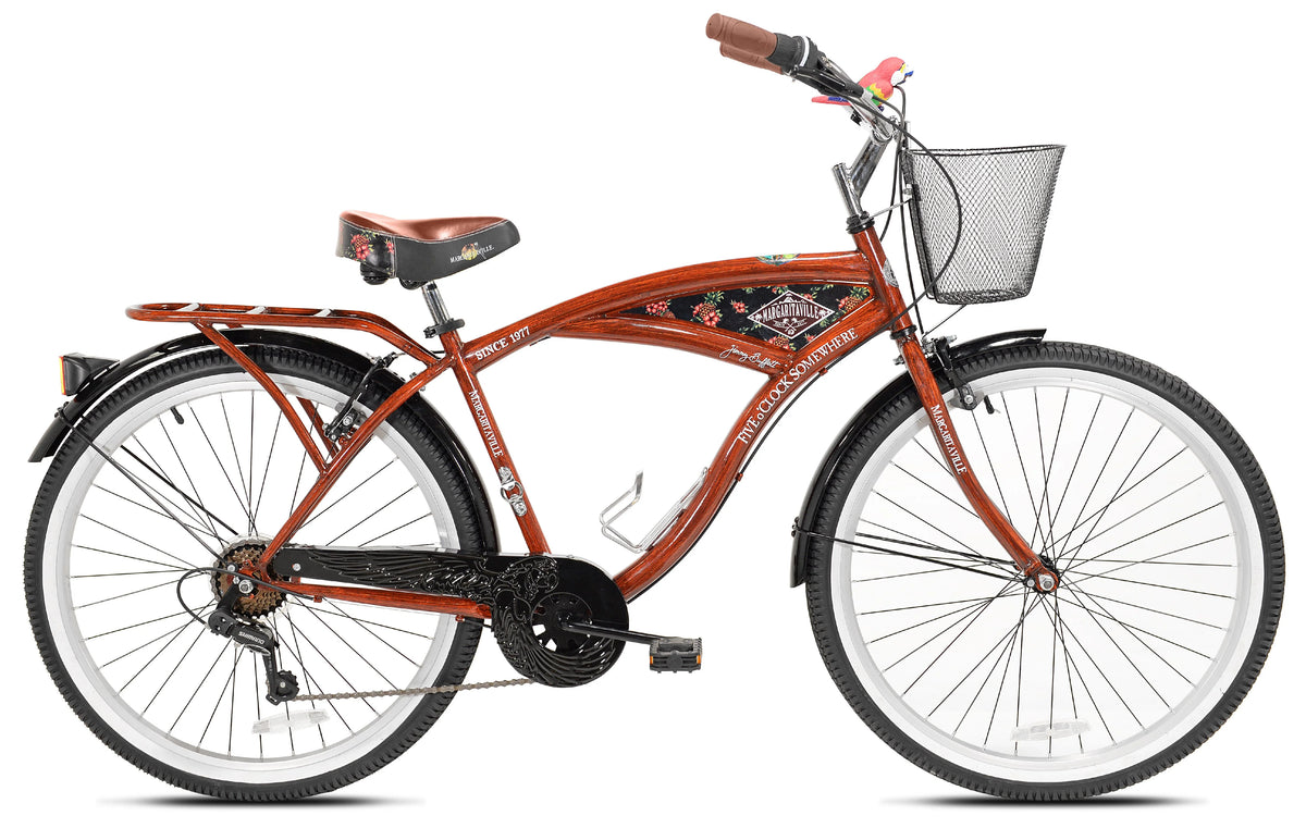 26" Margaritaville Men'S Cruiser Bike, Wood Grain Color - Product image 2