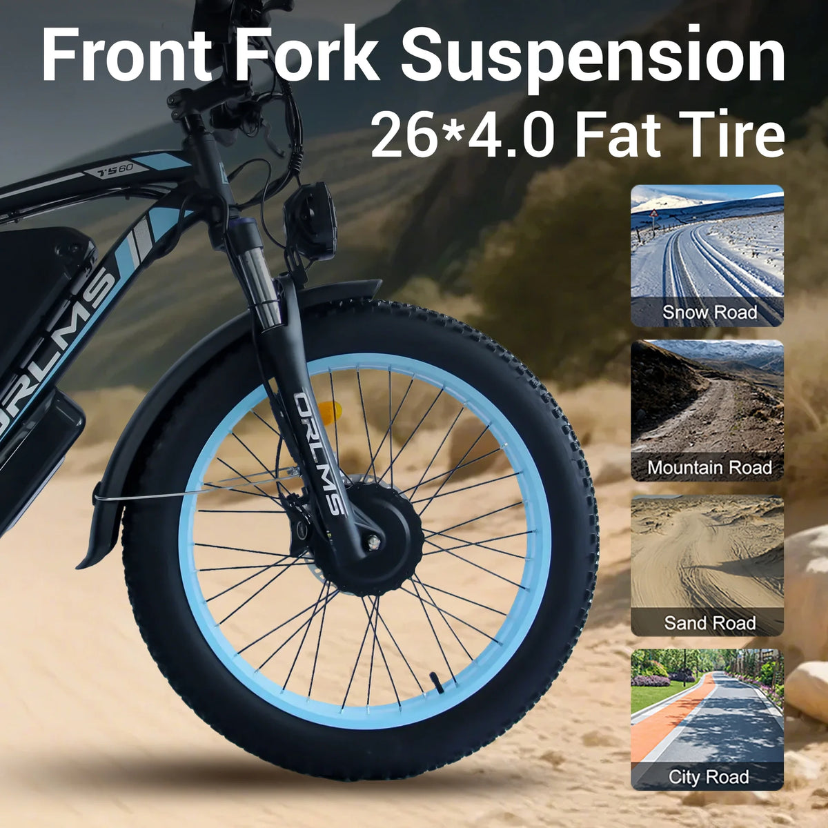 5000w Peak Dual Motor Electric Bike, 26" Fat Tire Shimano 21 Speed 45 MPH Commuter Mtb - Product image 9
