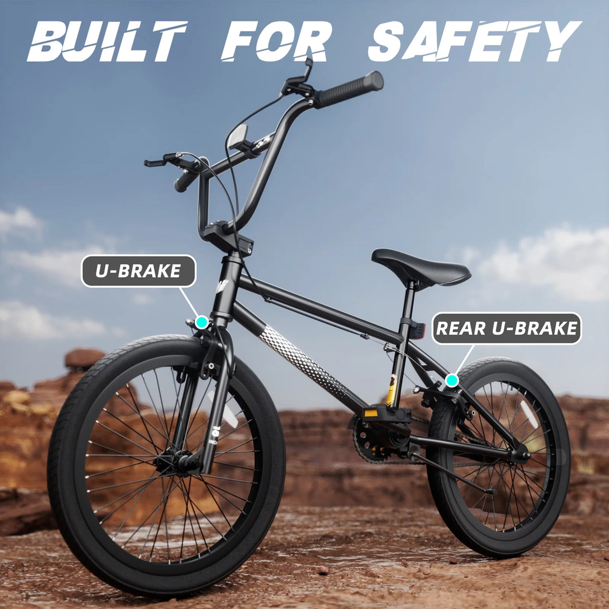 XJD Freestyle BMX Bike for Teen Beginner 8 - 12 Years Old Kids, 20 in Kids Bike with Hi - Ten Steel Frame - Product image 14