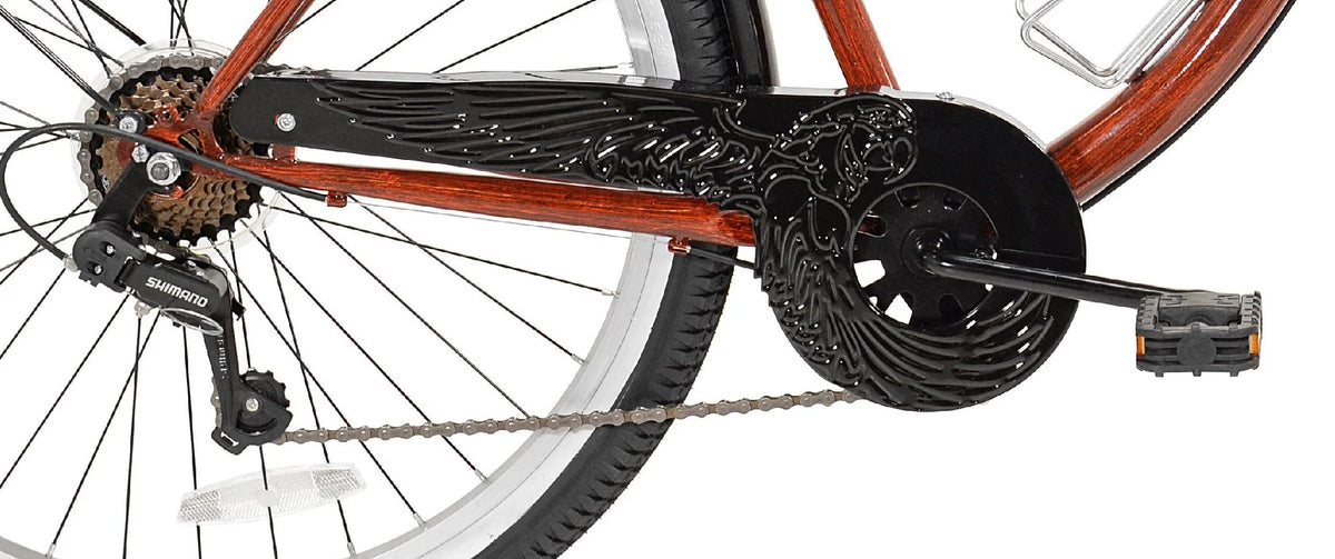 26" Margaritaville Men'S Cruiser Bike, Wood Grain Color - Product image 7