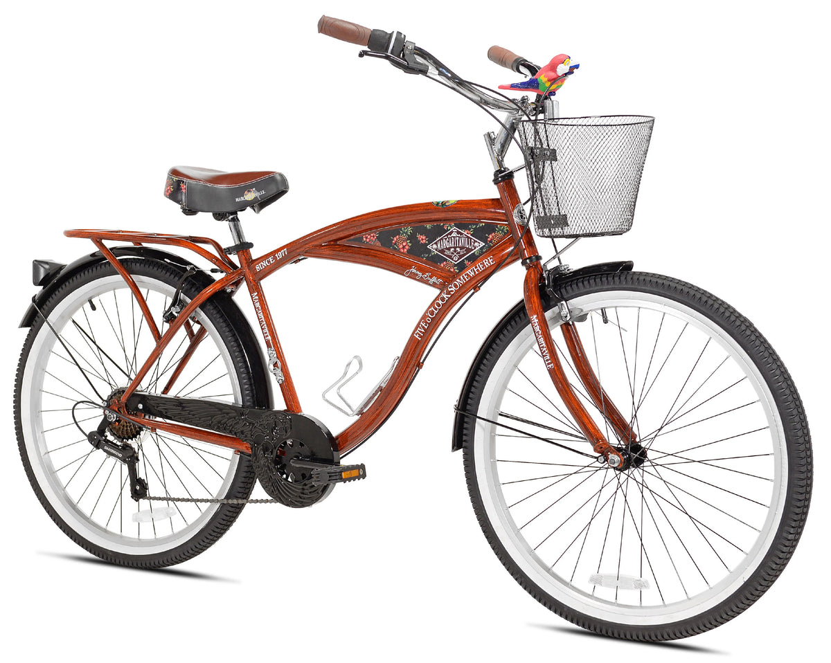 26" Margaritaville Men'S Cruiser Bike, Wood Grain Color - Product image 1