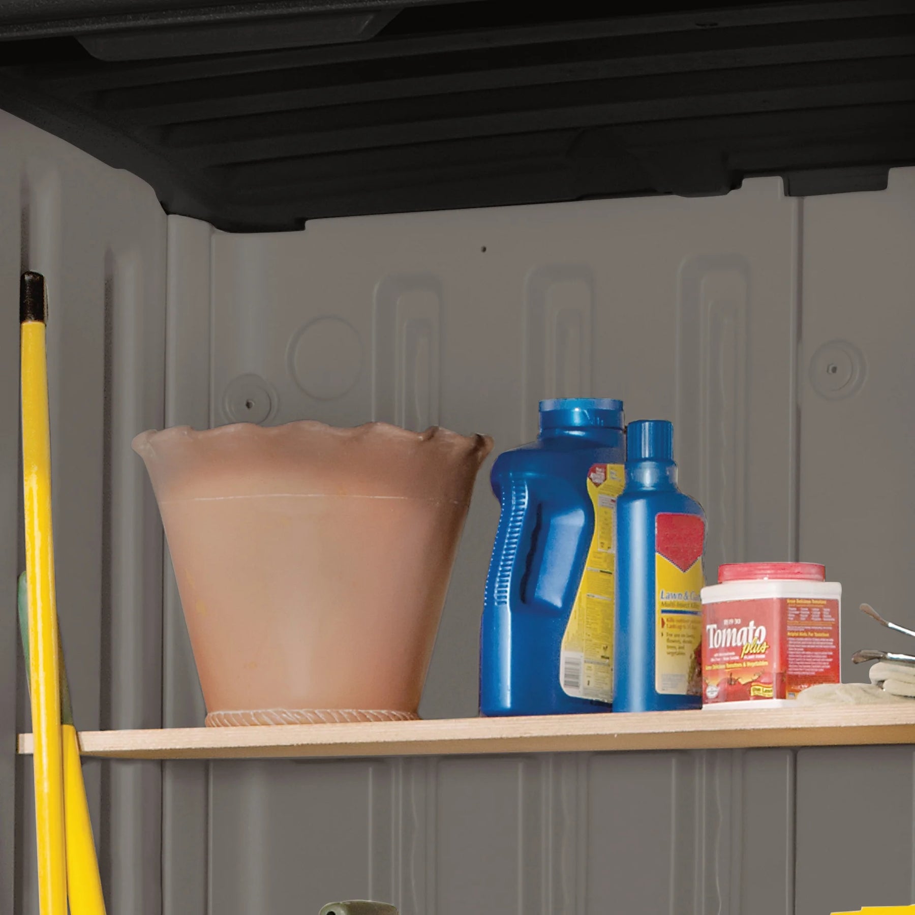 Suncast 54 cu ft Vertical Shed Outdoor Storage for Patio and Garage, Stoney - Product image 2