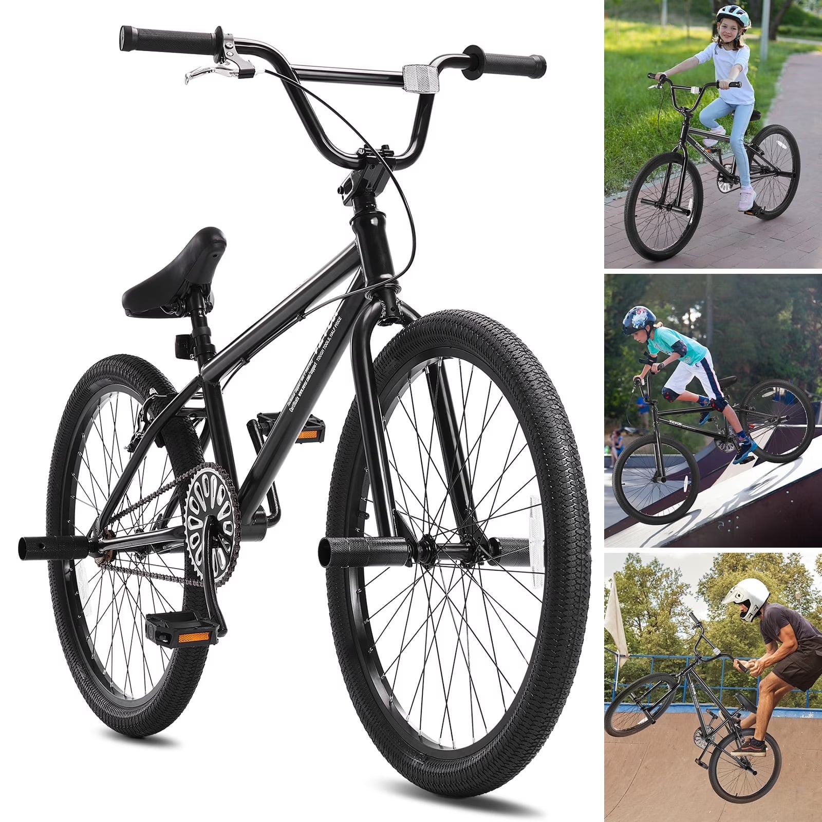 VEVOR BMX Bike, 24 - Inch Wheel Freestyle Bike, BMX Race Bike with 4 Pegs, Beginner - Product image 1