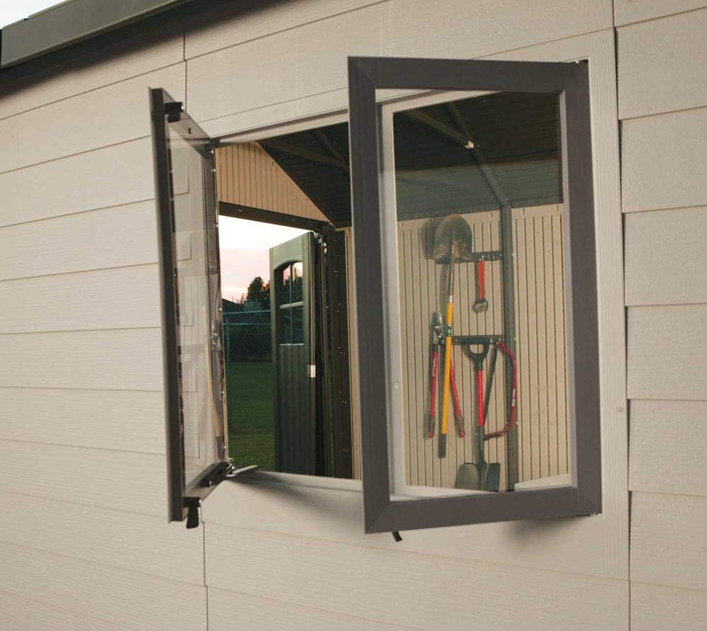 Tan Garden Shed 132.7 x 204.4 x 227.9 cm