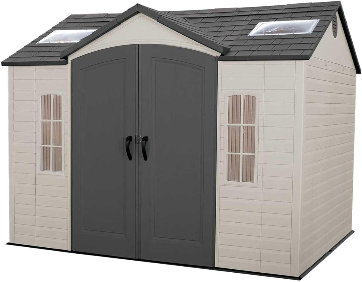 Tan Garden Shed 132.7 x 204.4 x 227.9 cm