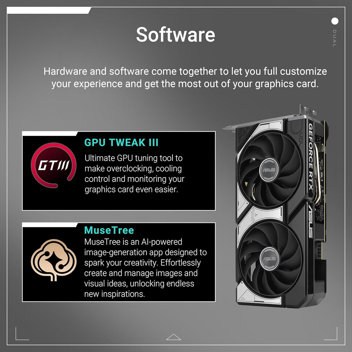 Asus Dual NVIDIA GeForce RTX 5060 Ti 16GB GDDR7 OC Edition – Graphics Card (PCIe 5.0 DLSS 4 HDMI 2.1b DisplayPort 2.1b 2.5-Slot Axial Fans 0dB Dual BIOS Technology)