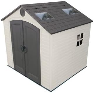 Tan Garden Shed 132.7 x 204.4 x 227.9 cm