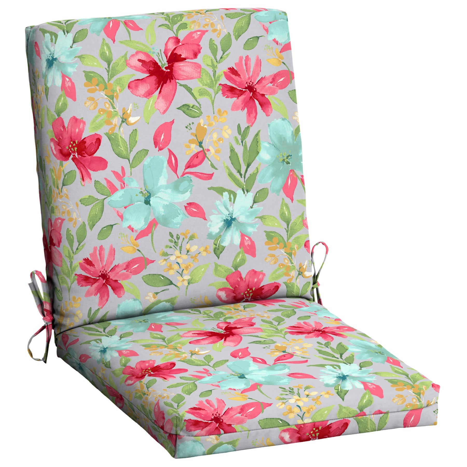 Mainstays 43 inch x 20 inch Multi-Color Floral Rectangle Outdoor Chair Cushion, 1 Piece, Size: 20 x 43 - Product image 1