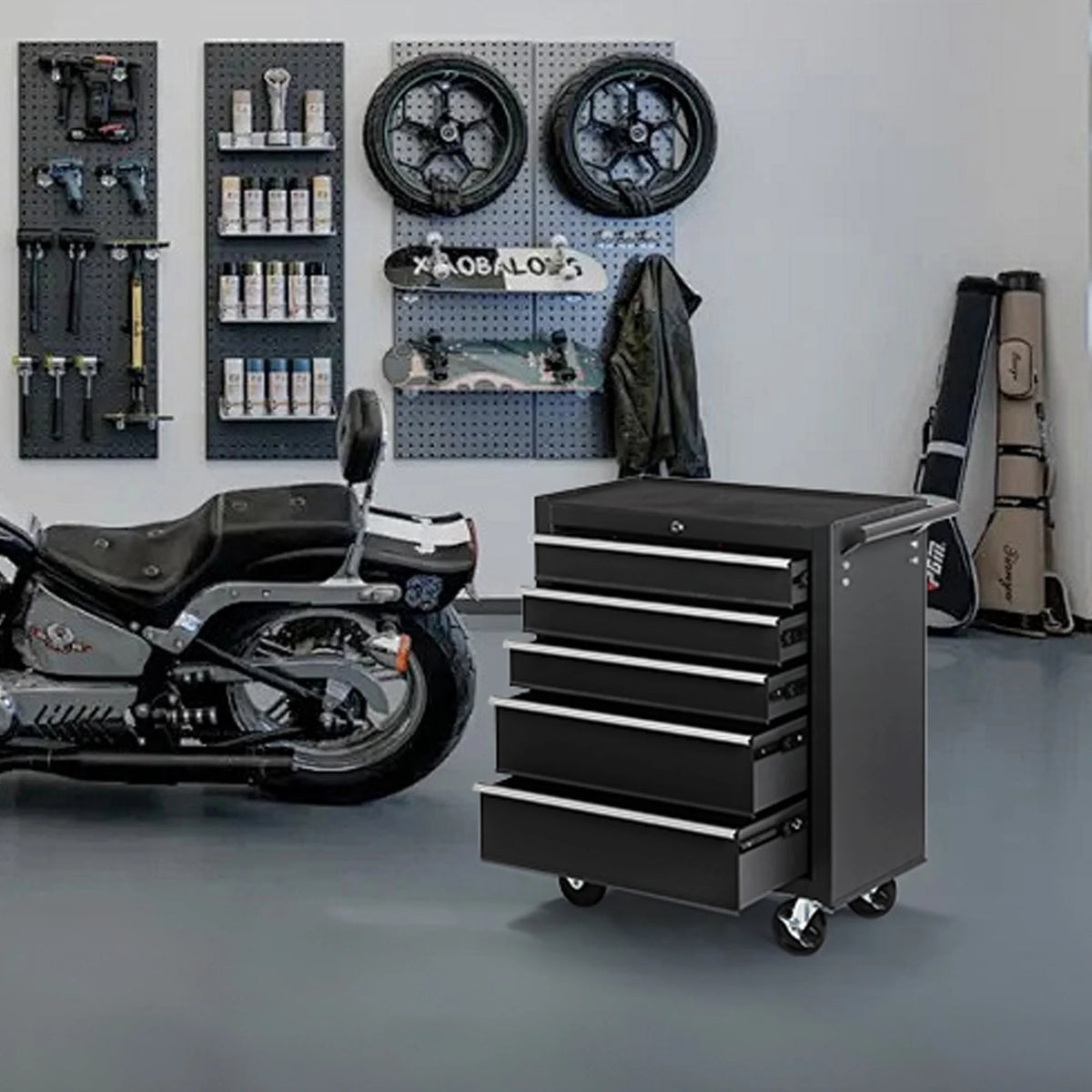 5 - Drawer Rolling Tool Chest Tool Storage Cabinet with Wheels Tool Organizer Box - Product image 3