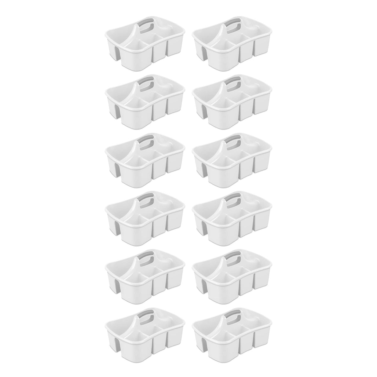 Sterilite Divided Storage Ultra Caddy with 4 Compartments and Handles (12 Pack) - Product image 1