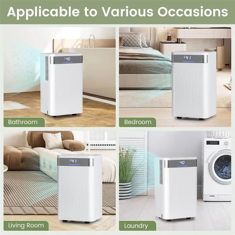 32 Pints 2000 Sq.ft Basement Dehumidifier with Drain Hose, 24H Timer & 3-Color Indicator - Product image 10