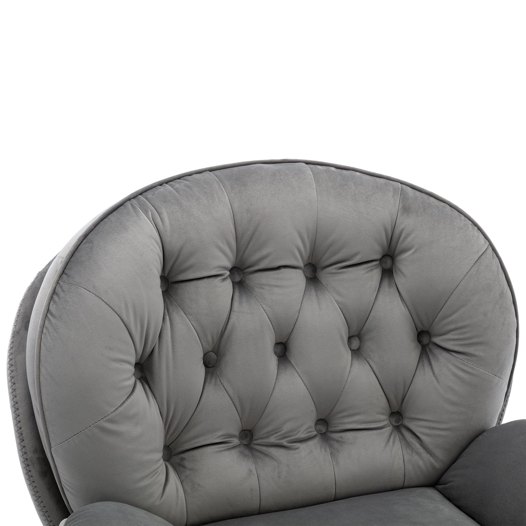 Swivel Accent Chair with Ottoman, Velvet Accent Chair with Footrest, Mid - Product image 17