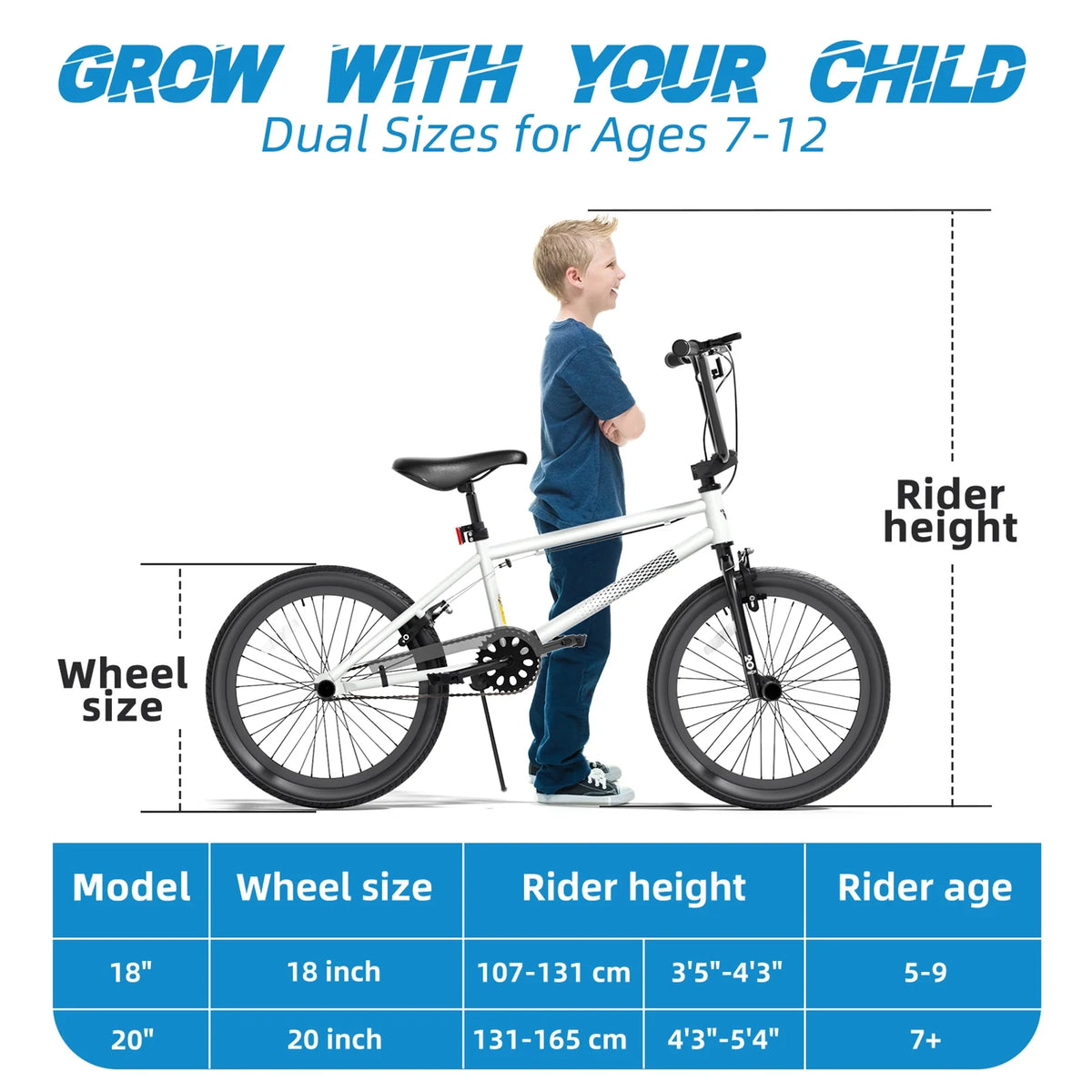 XJD Freestyle BMX Bike for Teen Beginner 8 - 12 Years Old Kids, 20 in Kids Bike with Hi - Ten Steel Frame - Product image 9