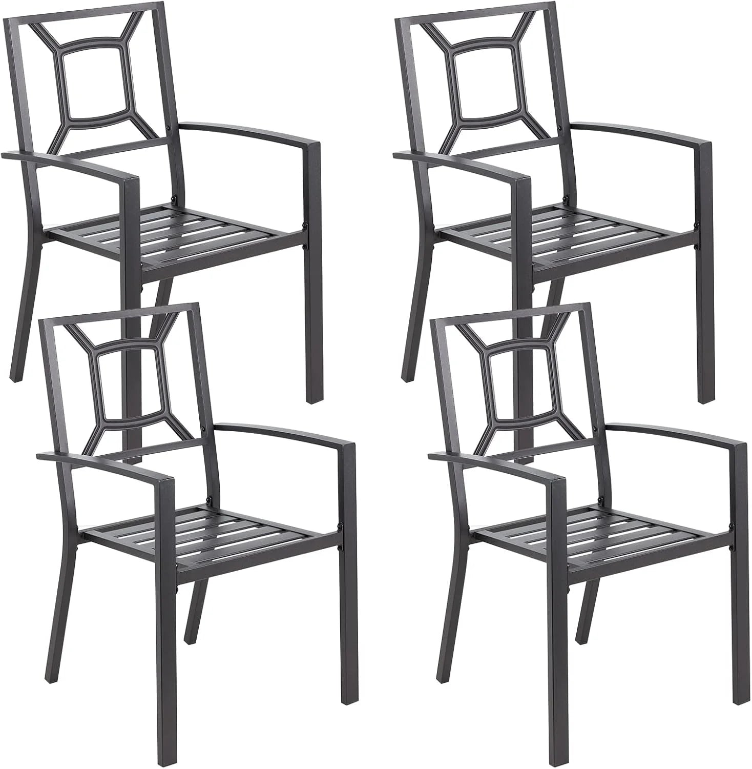 AECOJOY Metal Dining Chairs, Outdoor Patio Dining Chairs with Armrest - Product image 13