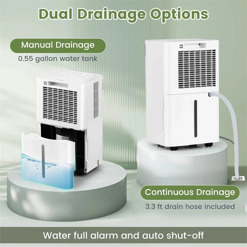 32 Pints 2000 Sq.ft Basement Dehumidifier with Drain Hose, 24H Timer & 3-Color Indicator - Product image 8