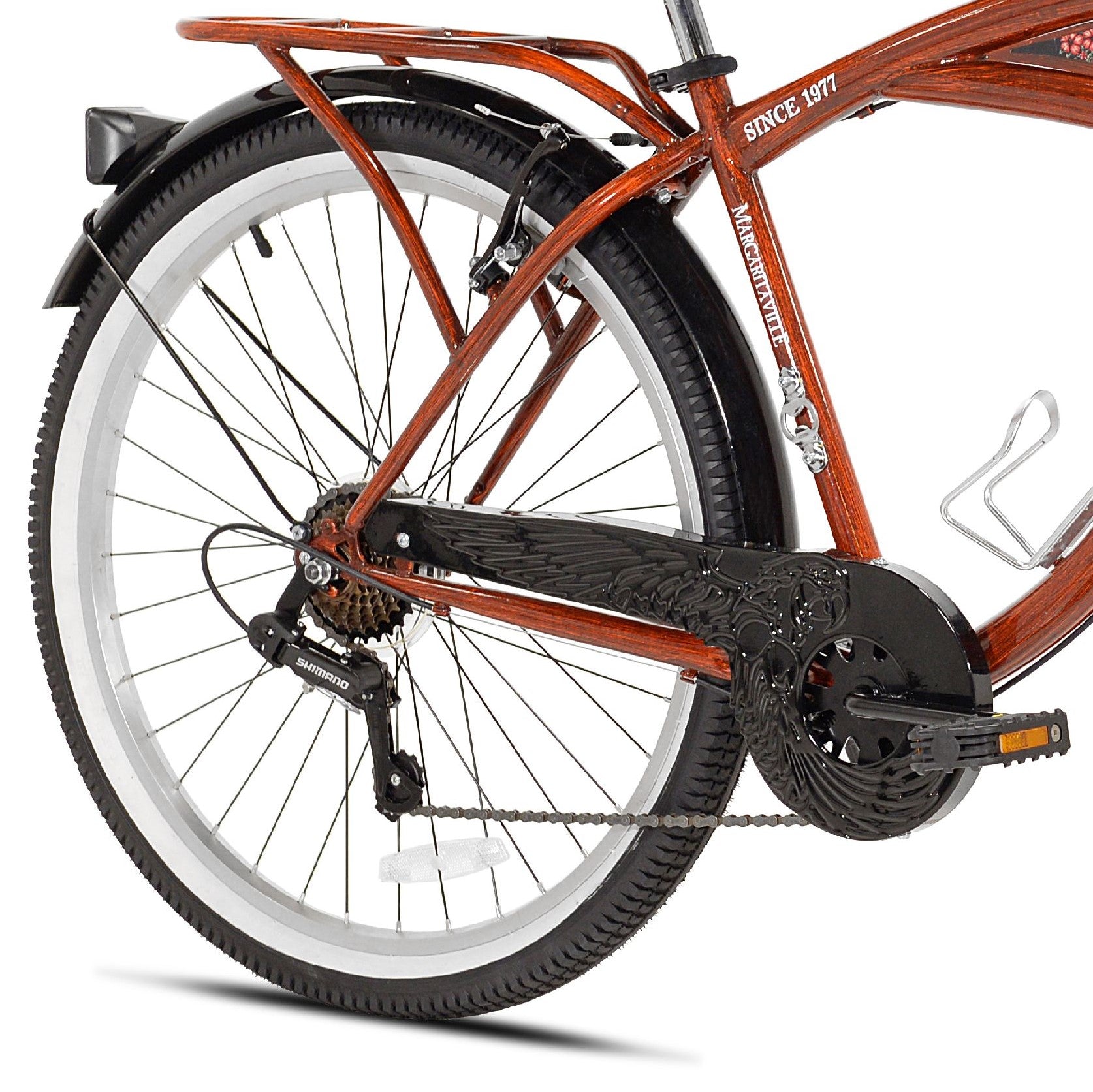 26" Margaritaville Men'S Cruiser Bike, Wood Grain Color - Product image 4