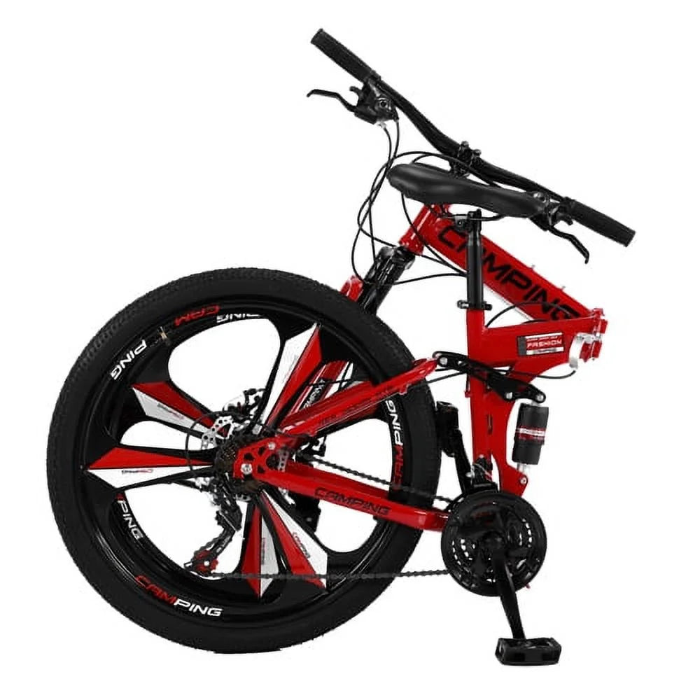 Zimtown 26" Folding Mountain Bike, Shimano 21 Speed MTB Bicycle for Adults, Black - Product image 10