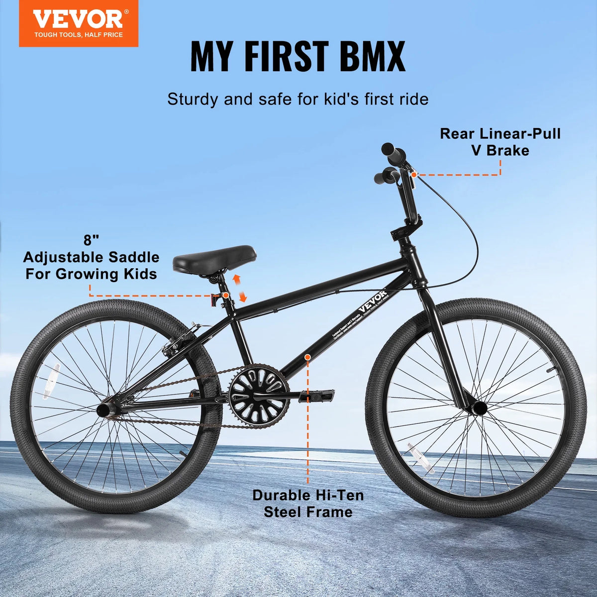 VEVOR BMX Bike, 24 - Inch Wheel Freestyle Bike, BMX Race Bike with 4 Pegs, Beginner - Product image 9