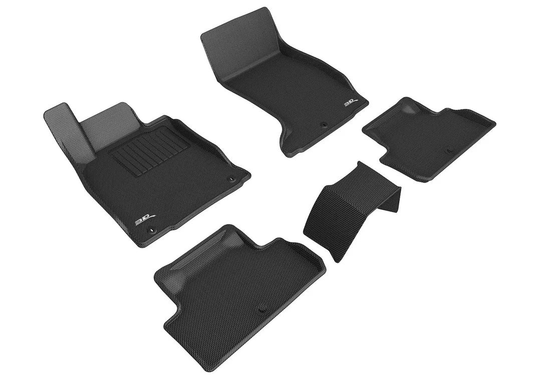 3D MAXpider L1GS00401509 - 2019-2023 Genesis G70 AWD Kagu 1st & 2nd Row Floormats - Black