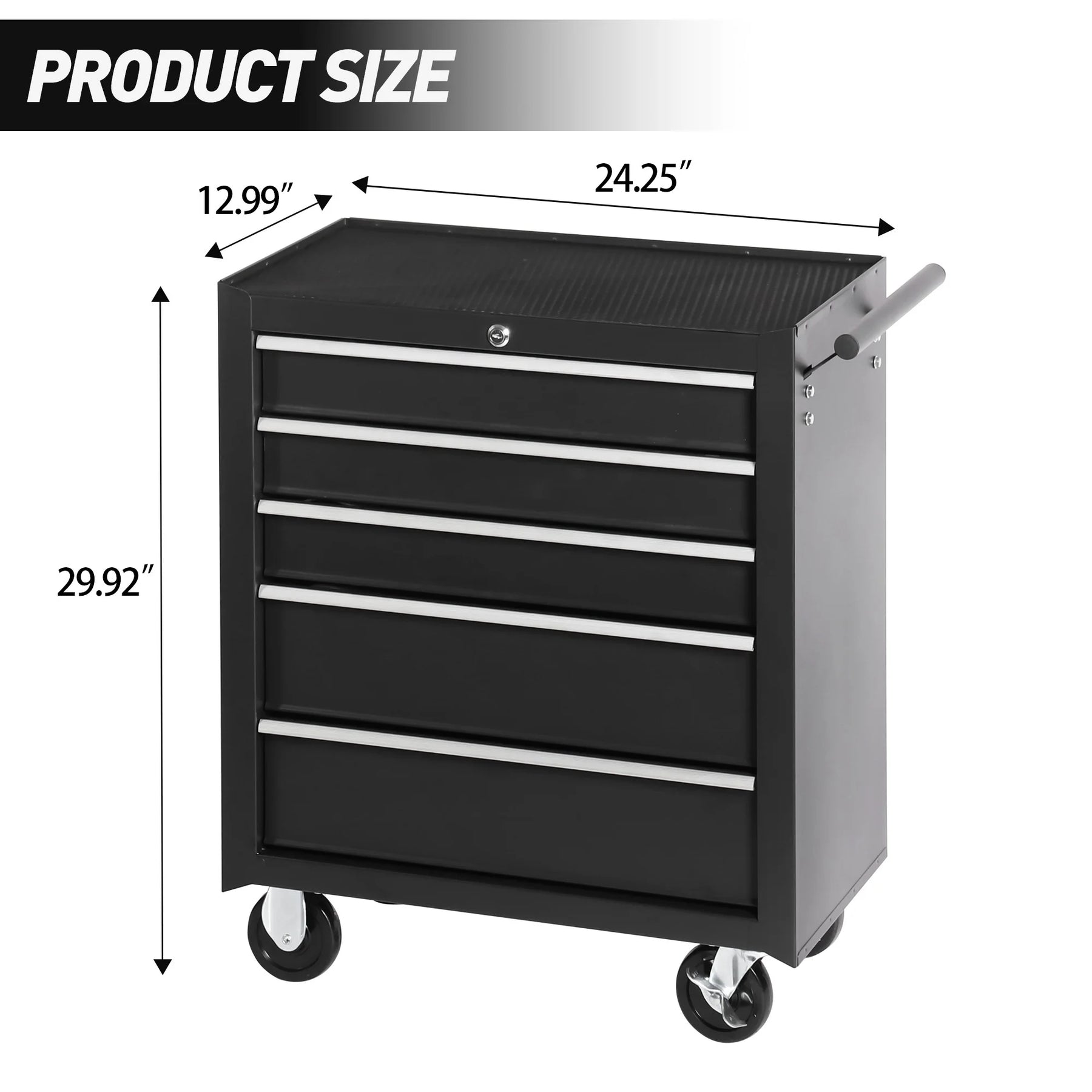 5 - Drawer Rolling Tool Chest Tool Storage Cabinet with Wheels Tool Organizer Box - Product image 6