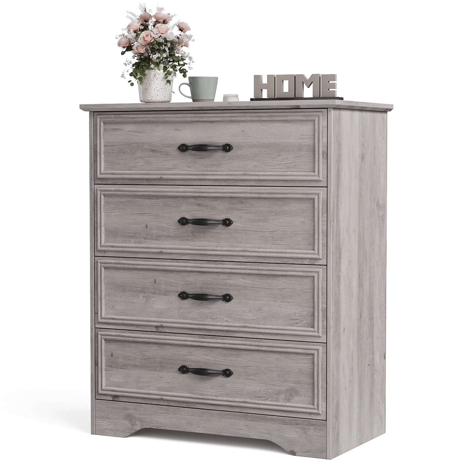 Holliwill 4 Drawer Dressers for Bedroom, Modern Wood Chest of Drawers Storage Cabinet for Living Room - Product image 1