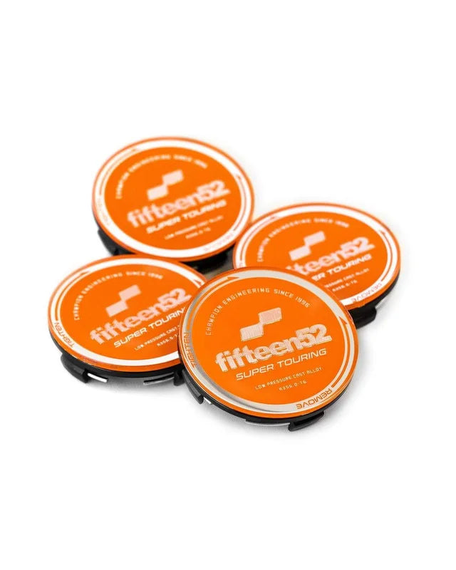 Fifteen52 Super Touring Center Cap Set - Orange/Chrome