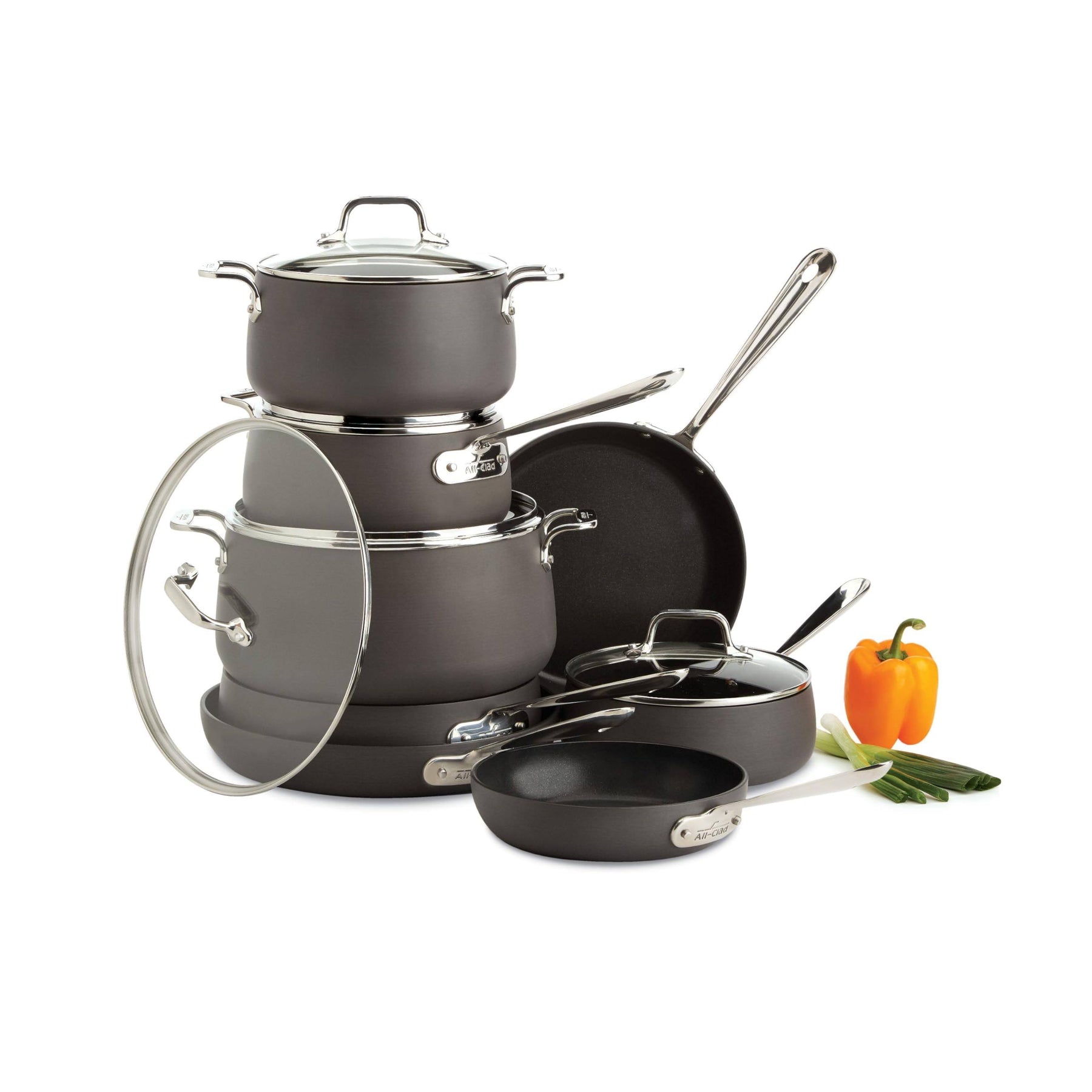 All Clad HA1 Hard Anodized Nonstick 13 Piece Cookware Set - Product image 1