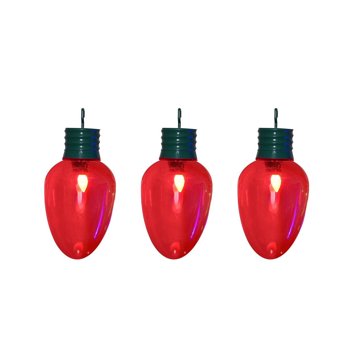 Holiday Time Giant Red LED Christmas Bulb, 14-Inches, Set of 3 - Product image 1