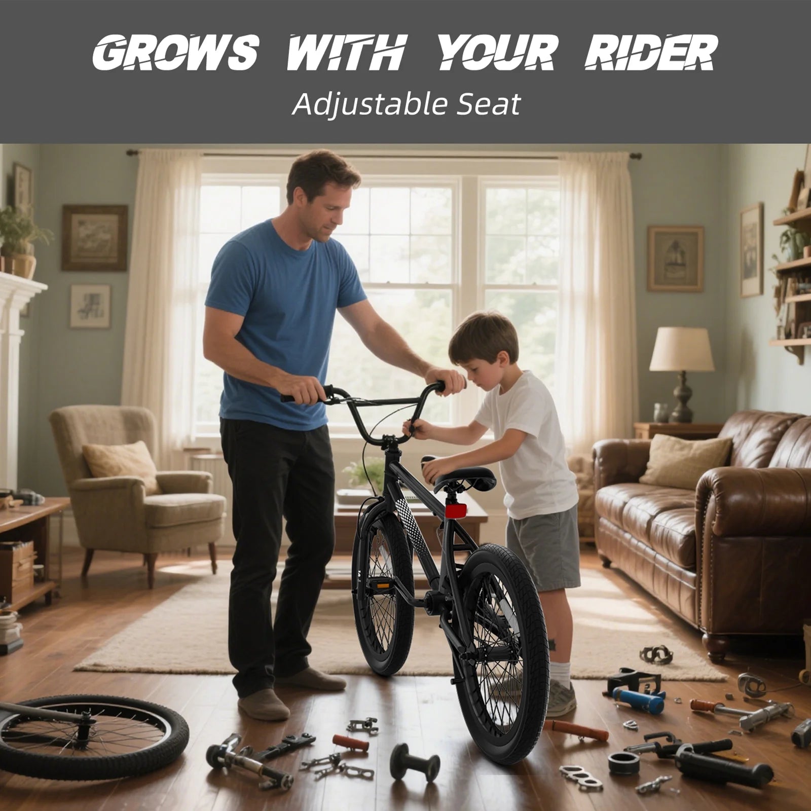 XJD Freestyle BMX Bike for Teen Beginner 8 - 12 Years Old Kids, 20 in Kids Bike with Hi - Ten Steel Frame - Product image 18