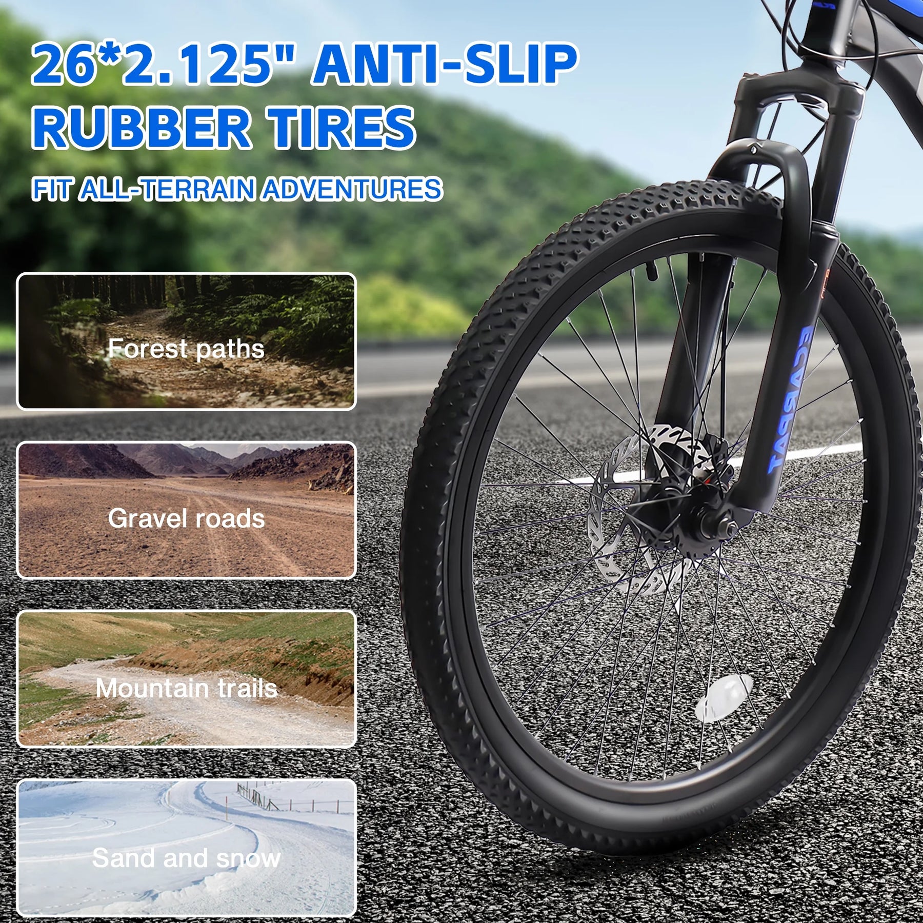 Ecarpat 26 in Mountain Bike, 21 - Speed Bike with Dual Suspension, High - Product image 2