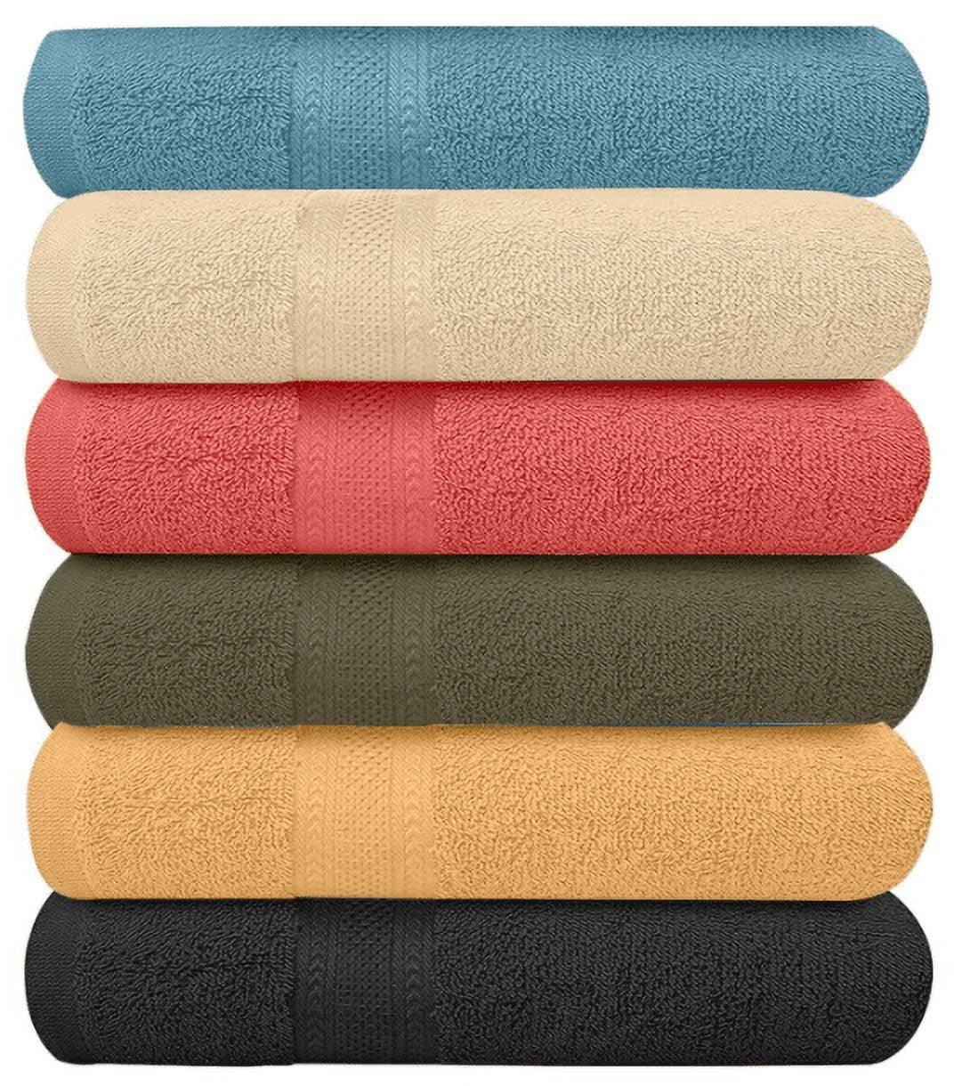 Springfield Linen Luxurious Viscose Embroidered 6 Pack Bath Towels Extra-Absorbent 100% Cotton - Product image 1