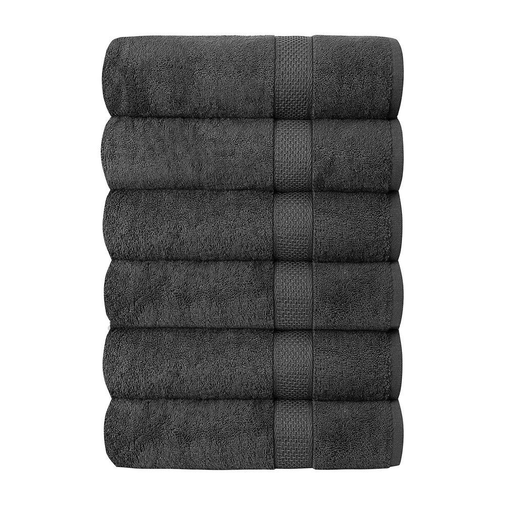 Quba Linen Hotel & Spa 100% Cotton Bath Towels Set of 6-24x48 inch Ultra Soft Large Bath Towel Set Highly Absorbent Daily Usage