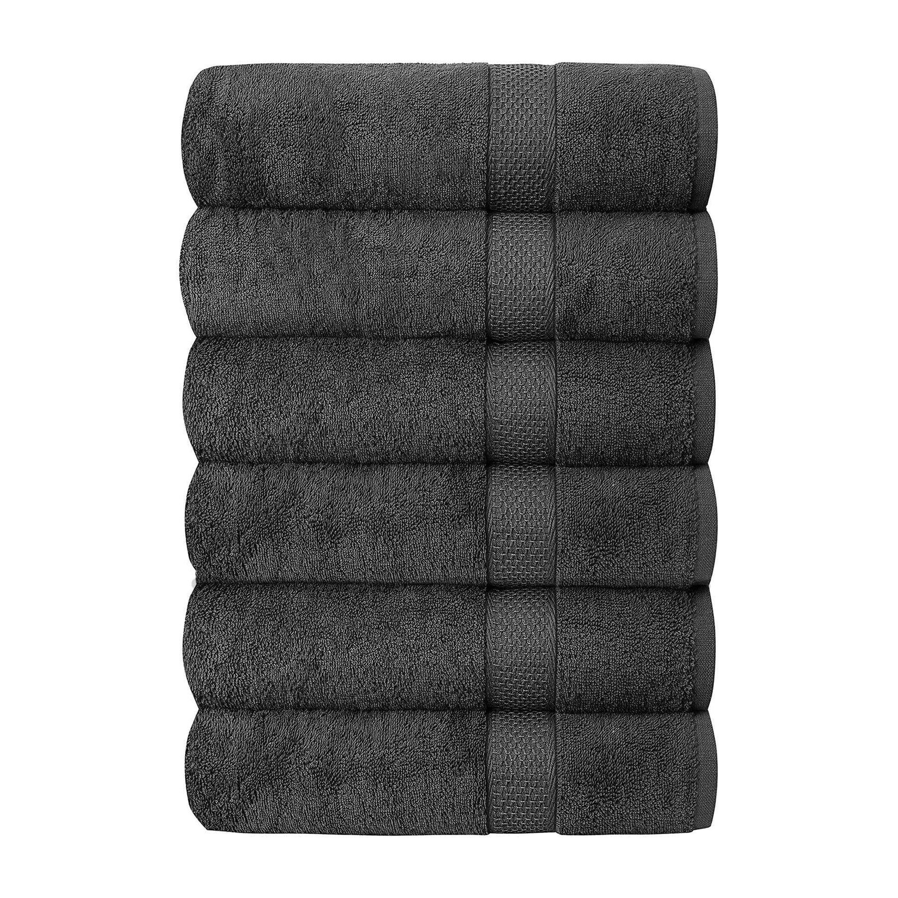 Quba Linen Hotel & Spa 100% Cotton Bath Towels Set of 6-24x48 inch Ultra Soft Large Bath Towel Set Highly Absorbent Daily Usage