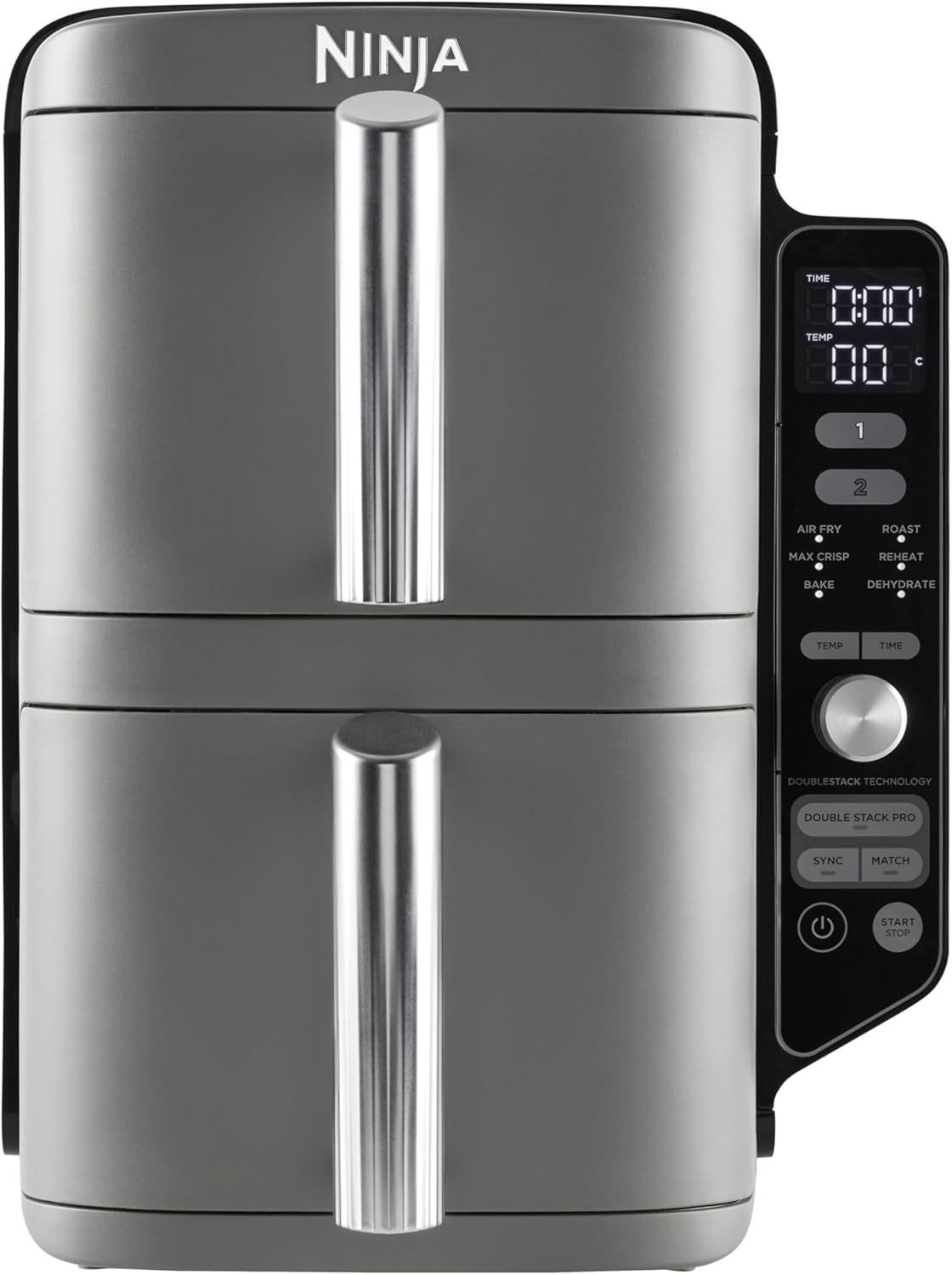 Foodi FlexDrawer Air Fryer, Dual Zone with Removable Divider, Large 10.4 L Drawer, 7-in-1, Dual Zone, Oil-Free, Dishwasher Safe Non-Stick Parts, Black AF500EU
