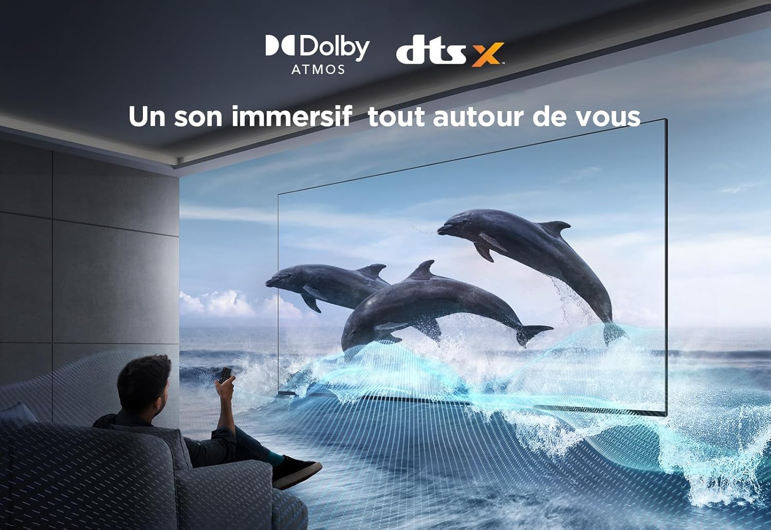 TCL 50PF650 50 Pouces 4K Ultra HD, HDR TV, Smart LED Fire TV (Dolby Vision, Dolby Atmos, DTS, HDR 10, Alexa intégré, Airplay2, Miracast)