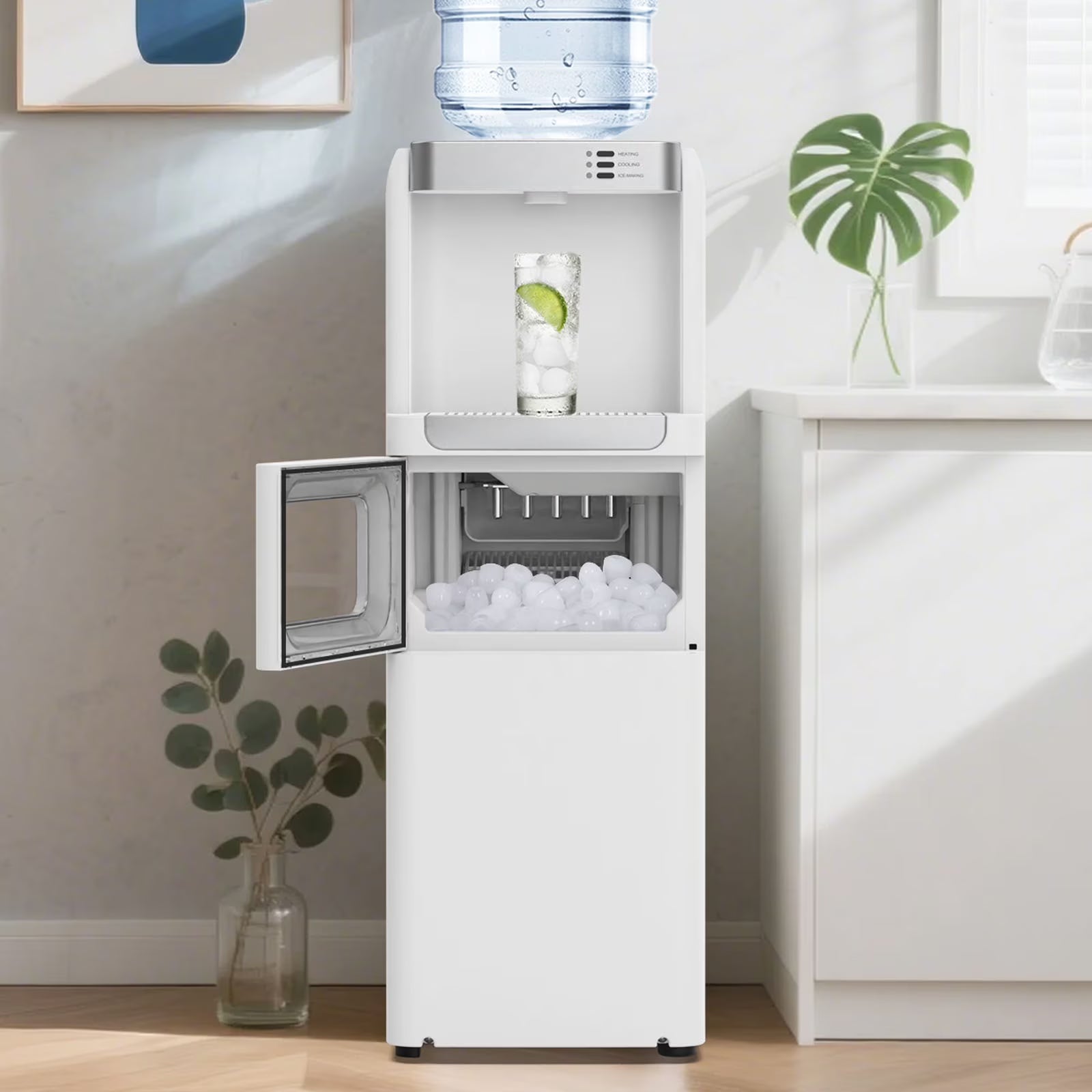Advwin 3 - in - 1 Water Dispenser with Ice Maker, 33 lb/24H, Top Loading 3 or 5 Gallon - Product image 1
