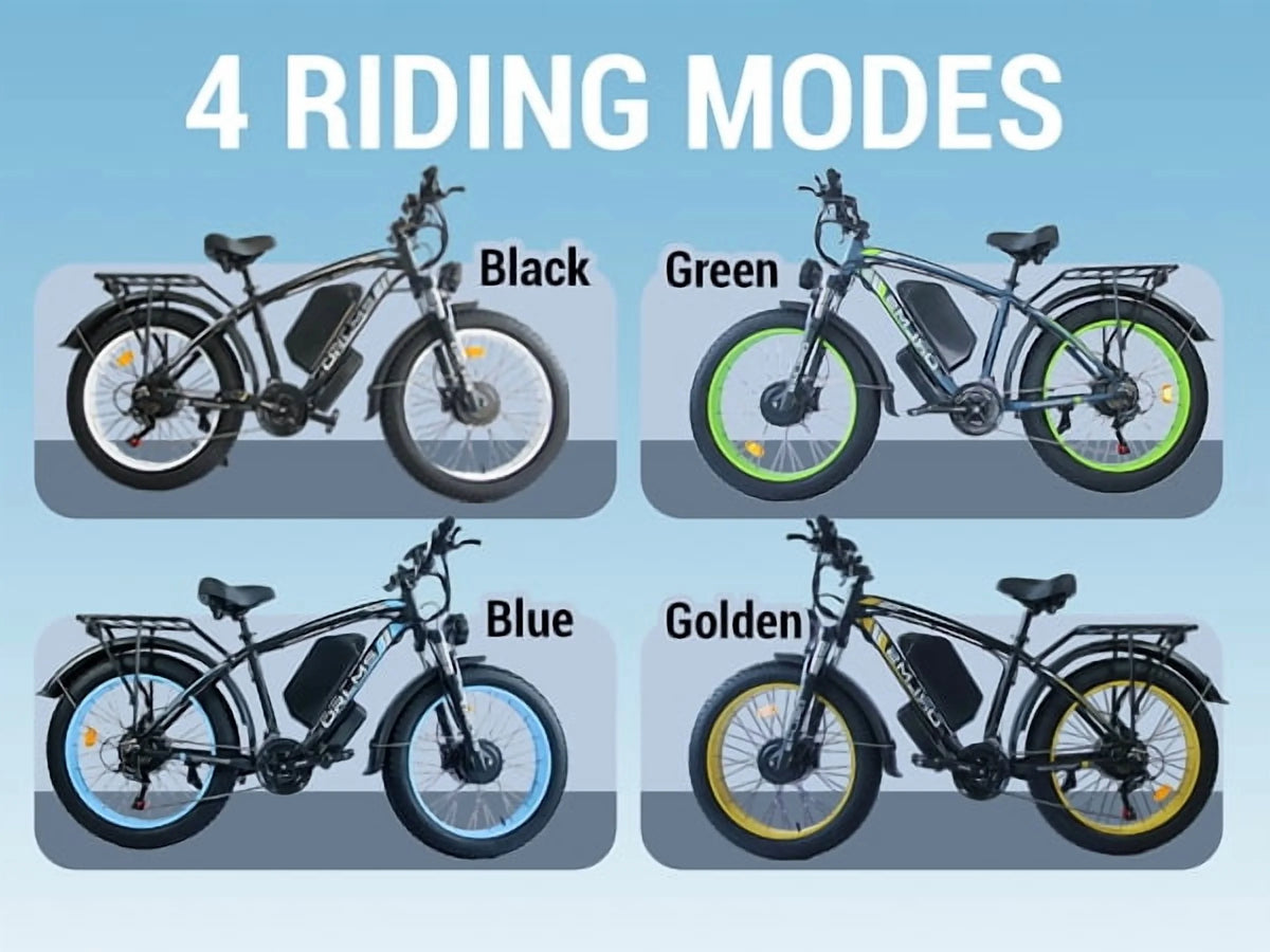 5000w Peak Dual Motor Electric Bike, 26" Fat Tire Shimano 21 Speed 45 MPH Commuter Mtb - Product image 14