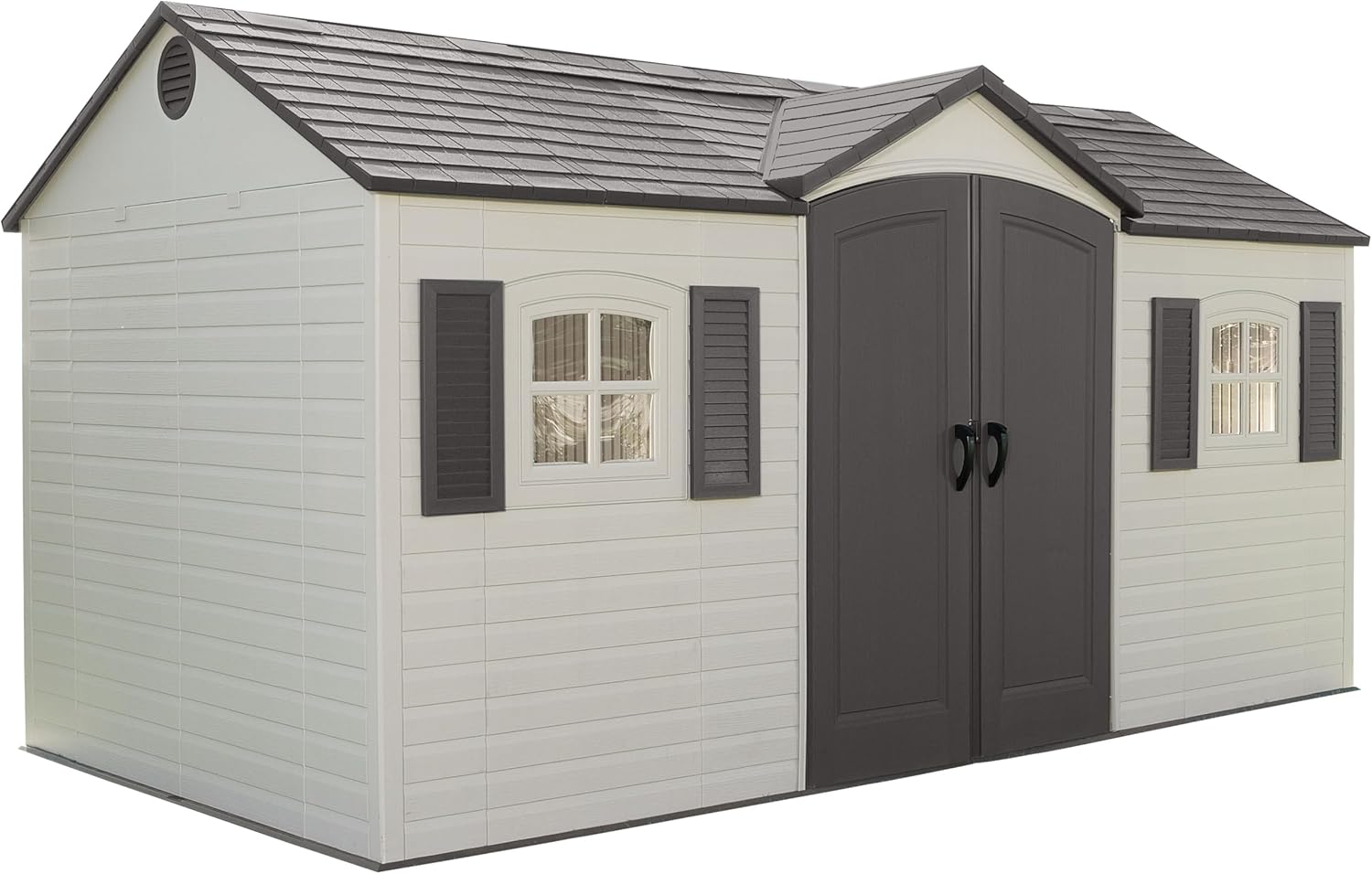 Tan Garden Shed 132.7 x 204.4 x 227.9 cm