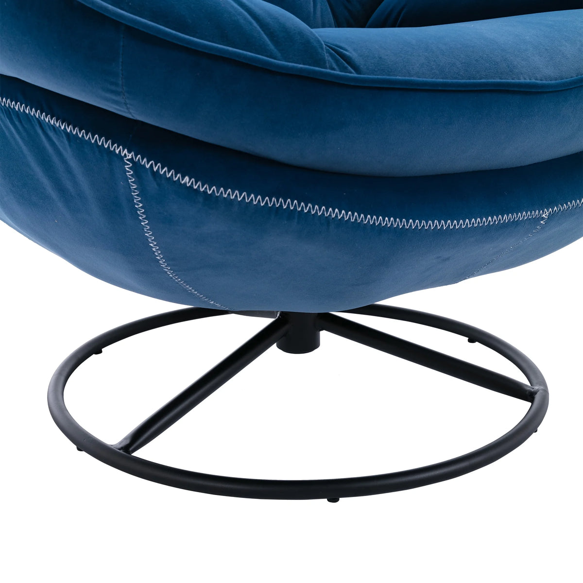 Swivel Accent Chair with Ottoman, Velvet Accent Chair with Footrest, Mid - Product image 11