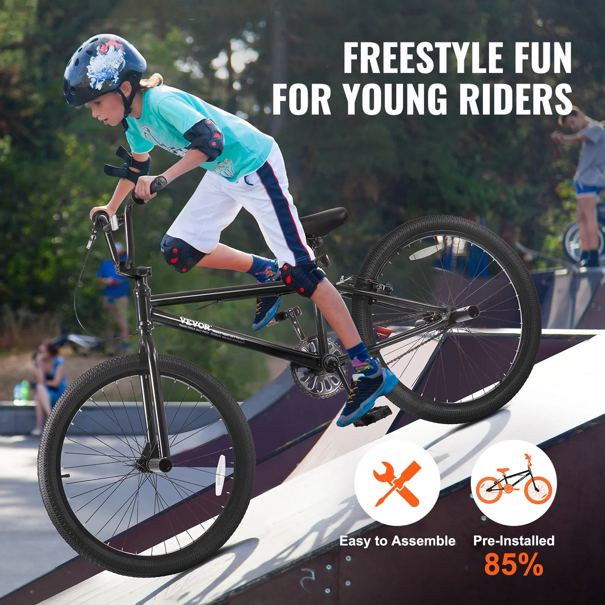 VEVOR BMX Bike, 24 - Inch Wheel Freestyle Bike, BMX Race Bike with 4 Pegs, Beginner - Product image 6