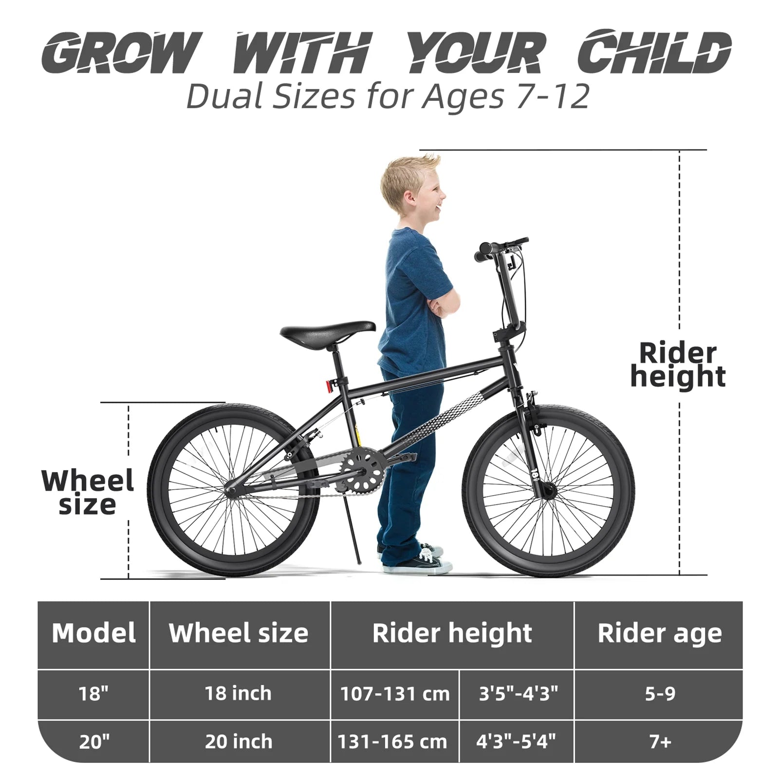 XJD Freestyle BMX Bike for Teen Beginner 8 - 12 Years Old Kids, 20 in Kids Bike with Hi - Ten Steel Frame - Product image 15