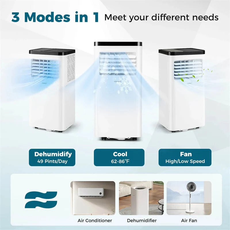10000 BTU Portable Air Conditioner, 3-in-1 AC Unit, Fan & Dehumidifier with Sleep Mode - Product image 3