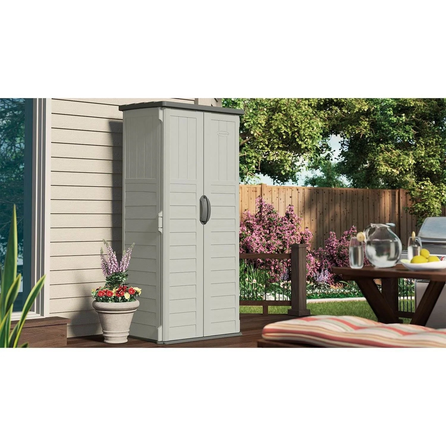 Suncast BMS1250 Resin Vertical Storage Shed Building, 22 Cubic Feet - Product image 3