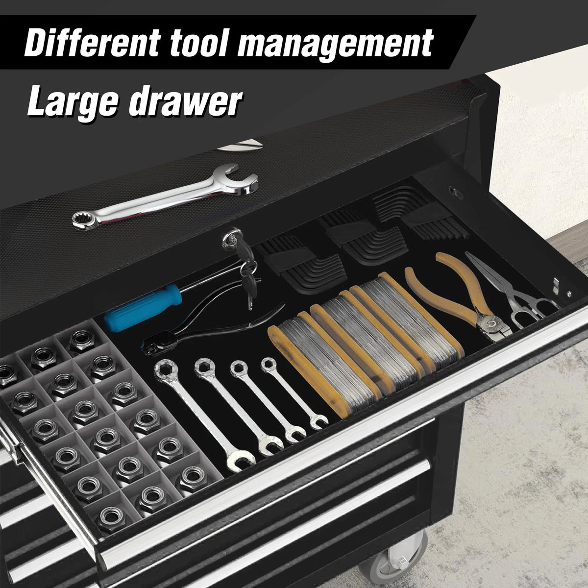 5 - Drawer Rolling Tool Chest Tool Storage Cabinet with Wheels Tool Organizer Box - Product image 2