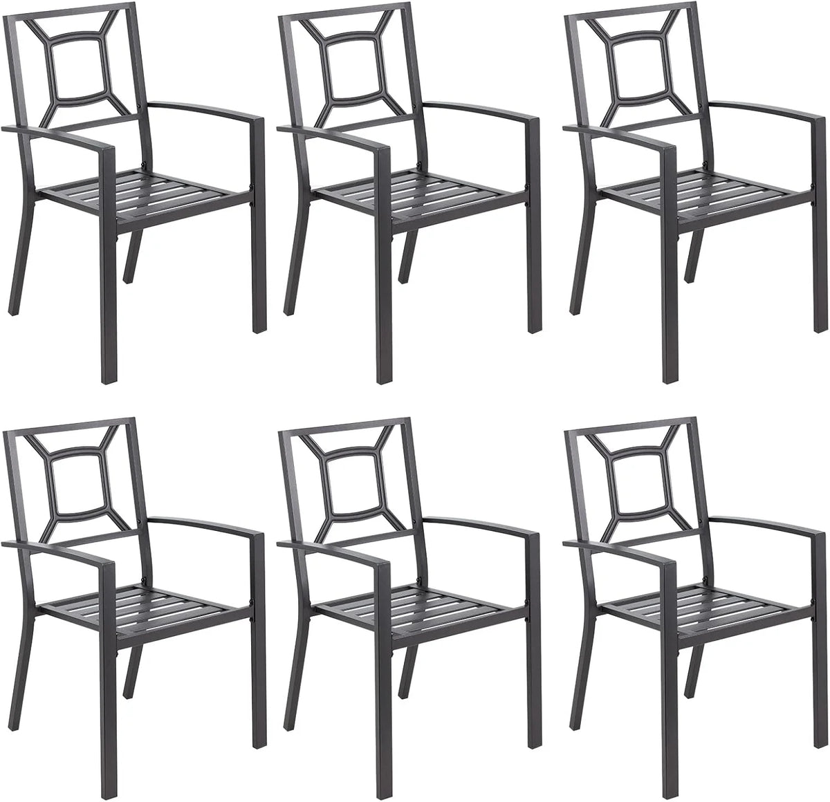 AECOJOY Metal Dining Chairs, Outdoor Patio Dining Chairs with Armrest - Product image 14